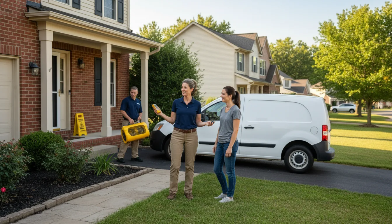 Residential water damage restoration in Shirley, NY